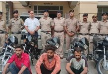 पांवटा में सक्रिय बाइक चोर गिरोह गिरफ्तार, 20 बाइकों की हुई शिनाख्त.