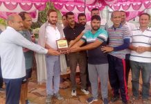 मदन मोहन शर्मा ने किया बॉलीबाल प्रतियोगिता का शुभारम्भ
