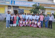रा o व o मा o वि o मानपुर देवड़ा में विजयी खिलाड़ियों का भव्य स्वागत।