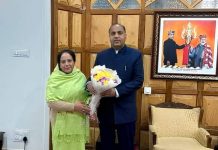 मुख्यमंत्री से मिलीं प्रदेशाध्यक्ष प्रतिभा सिंह