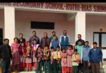 कोटडी व्यास स्कूल के स्टेट मेडललिस्ट खिलाड़ियों का जोरदार स्वागत