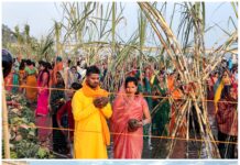 पांवटा साहिब यमुना घाट पर छठ पूजा का भव्य और दिव्य आयोजन