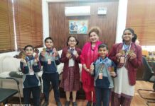 डीएवी पांवटा के विद्यार्थियों ने ऑल इंडिया ओपन कराटे प्रतियोगिता में रचा इतिहास