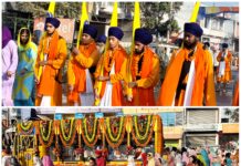 गुरु नानक देव जी के प्रकाश पर्व पर निकला भव्य नगर कीर्तन