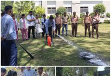 पांवटा साहिब में फायर सेफ्टी को लेकर मॉक ड्रिल, कर्मचारियों को किया जागरूक