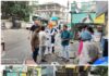 बारिश से रुके पानी की निकासी में जुटे निर्मल कौर, इंदरजीत सिंह ‘मिक्का’ और वार्ड-10 के पार्षद मयंक चौहान